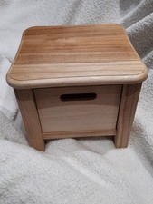 Wooden step stool with storage - with,
