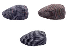 Tweed Check Flat Cap Vintage