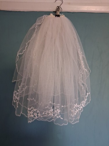 White wedding veil tier - wedding,