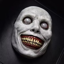 Creepy Smiling Demon Ghost Mask Halloween Cosplay Costume Scary Horror Prop