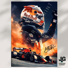 Max Verstappen autograph Inspired Wall Art Poster - Formula One F1 A4 - A3 A2 A1