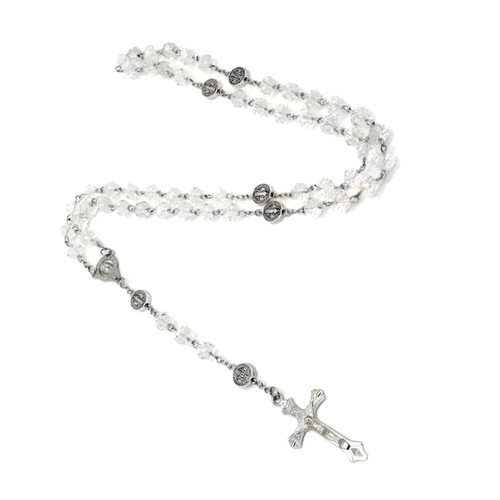 Crystal beads rosary necklace - beads,