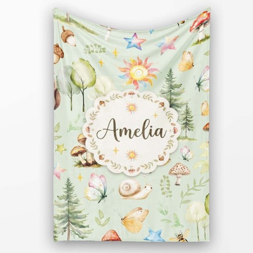 Soft fleece blanket - soft, woodland