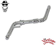 VINTAGE LOWRIDER QUADRUPLE CHROME TWISTED BICYCLE CRANK 4 1/2" LOWRIDER BIKES.