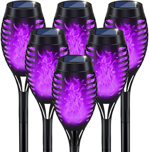 Purple solar torch lights with - purple,