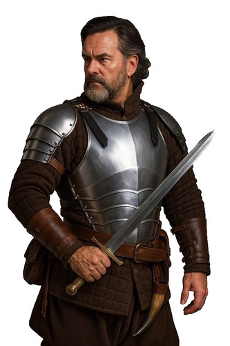 Medieval knight steel men - steel, men's