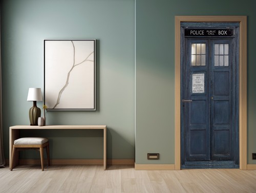 Time machine police box - police, door