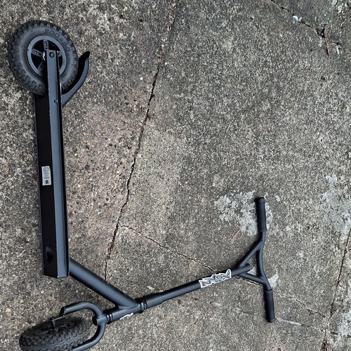 Black adult push scooter with - black,