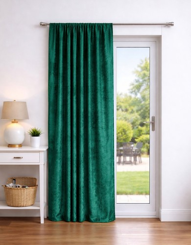 Crushed velvet pencil pleat - pencil,