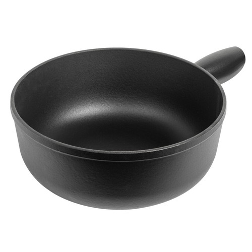 Fondue pot matt black cast - matt,