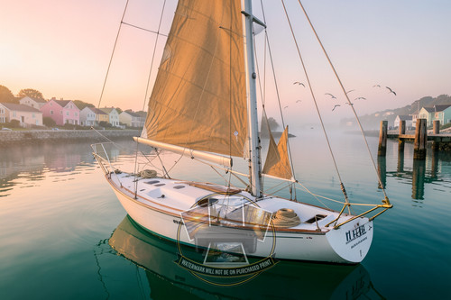 Classic white gaff rigged - gaff,