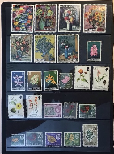 Flowers thematic stamps - flowers,