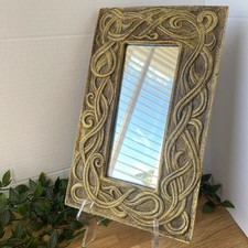 Celtic Design Stone Look Wall Mirror G. Quinlan Nouveau