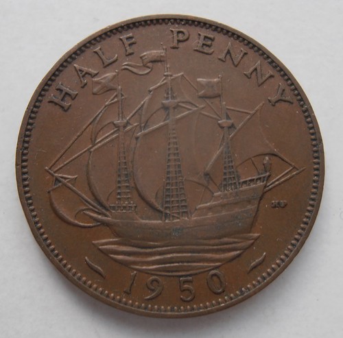 1950 half penny - 1950,