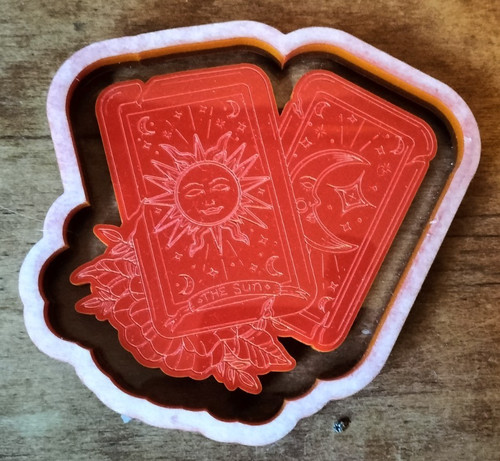 Large tarot card - sun, moon