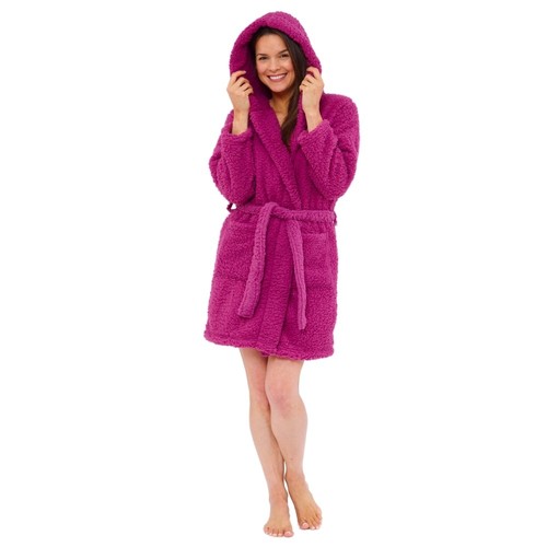 Women fleece dressing gown - fleece,