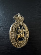 Cap Badge. Fife & Forfar Imperial Yeomanry KC BRASS 2 Lugs P30