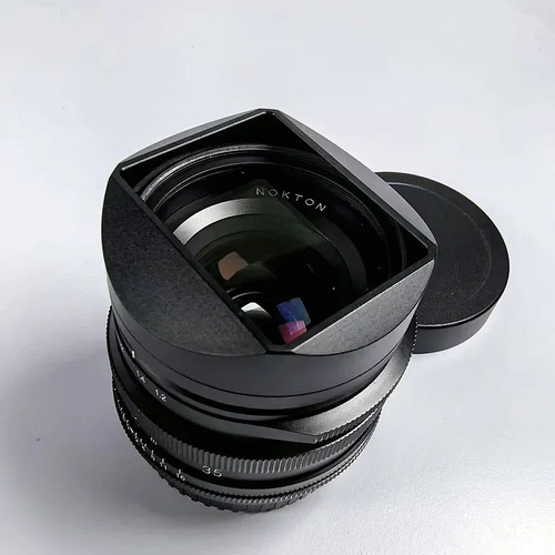 Metal square lens hood - hood, for