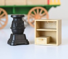 Sylvanian Gypsy Caravan Stove burner Cabinet Spares vintage Tomy Calico Critters