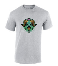 GOAT SKULL MENS T SHIRT COOL TATTOO VINTAGE RETRO DESIGN FASHION NEW TOP