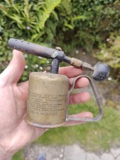 VERY SMALL MAX SIEVERT BRASS “L” MINI BLOW LAMP /TORCH