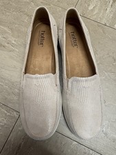 HOTTER UK 6 ENVY COMFORT CONCEPT TEXTURED Beige Loafers SHOES
