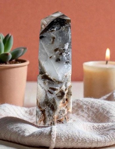 Druzy sphalerite tower point - sphalerite,
