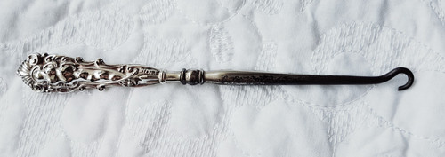 Antique silver handled - handled, button