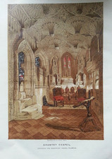 Antique Chromolithograph c1860s | Henry VII’s Chapel Westminster Abbey Print UK