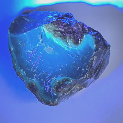 Blue amber raw natural - blue,
