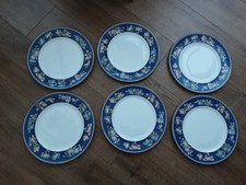 Wedgewood Blue Siam Dinner Plates 27cms x6