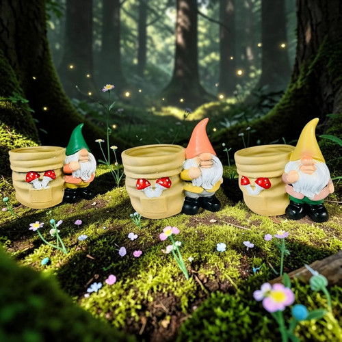 Gnome plant pot garden - gnome,
