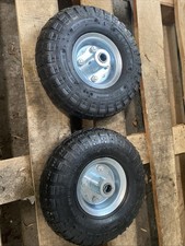 X2 TYRE & INNER TUBE 4.10/3.50-4 FLY 4PR WHEELBARROW/SACK/TROLLEY WHEELS [PAIR]