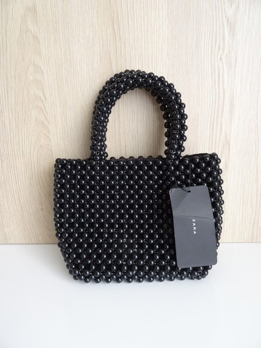 Zara black beaded - black,