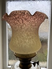 Victorian Style Oil Lamp Glass Shade De fuser  4" Base