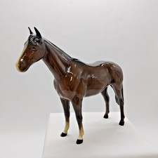 Vintage Beswick 8" Tall Hand Painted Brown Bois Roussel Racing Horse Model 701 ?