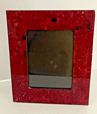 Glass Mosaic Photo Frame Artisan Made In Thailand Reds 25 x30cm Photo 7.5 x 5.5"
