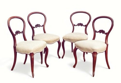 Victorian walnut set 4 - walnut, of