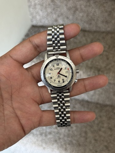 Timex mens silver watch with - mens,