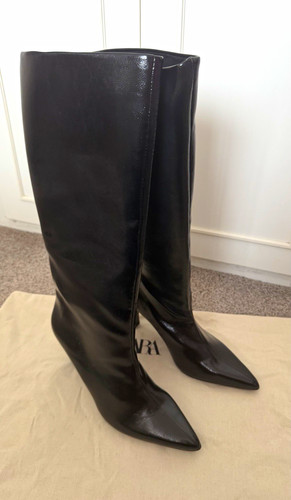 Zara womens black knee high - knee,