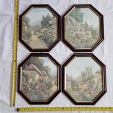 job lot 4 prints in moulded wooden frames various sizes/styles stage props