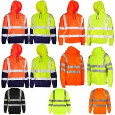 HI VIS VIZ HOODED SWEATSHIRT