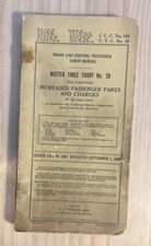 July 29, 1960 Trunk Line-Central Passenger (Railroad) Master Table Tariff No 28