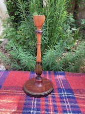Wooden Candle Sticks With Leaf