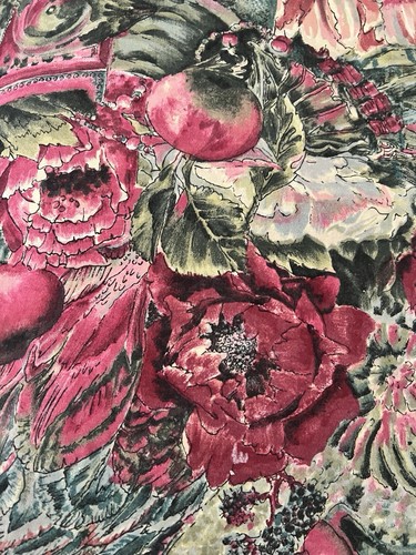 Pair curtain large red - of,