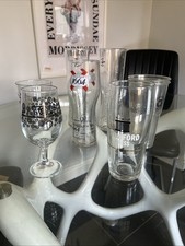 Selection Of Branded Beer Drinking Glasses. Strongbow Stowford Press Kronengourg