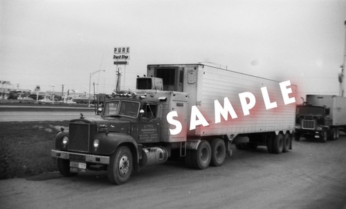 8x10 semi truck - b&w, semi-truck