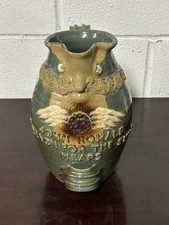 Rare Unusual Muggins Pottery 50th Commemorative Jug WWII Pilot Spitfire Concorde