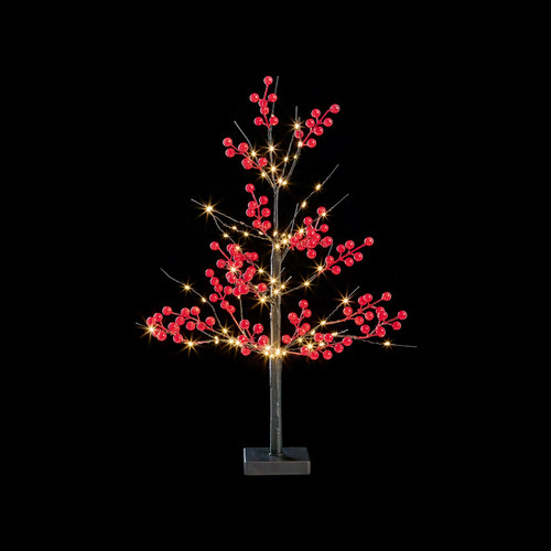 60cm red berry christmas - red,