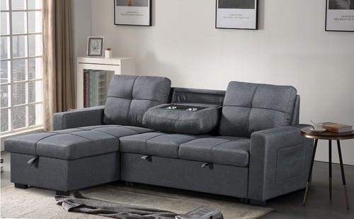 Naples linen seater pullout - linen,